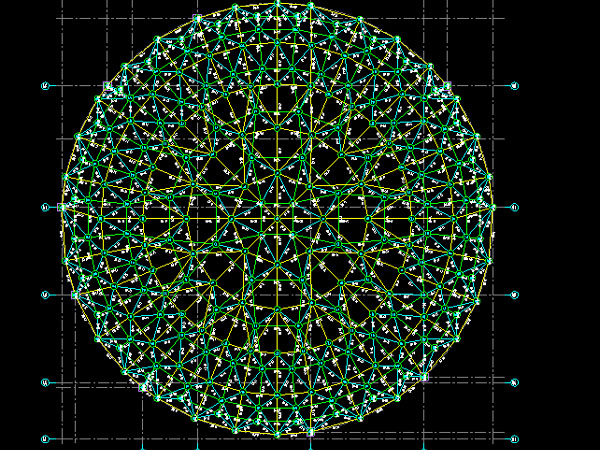 任丘明光正元广场圆形网架