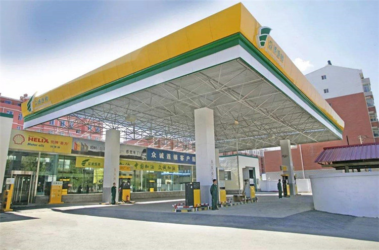 任丘加气站钢结构网架案例7